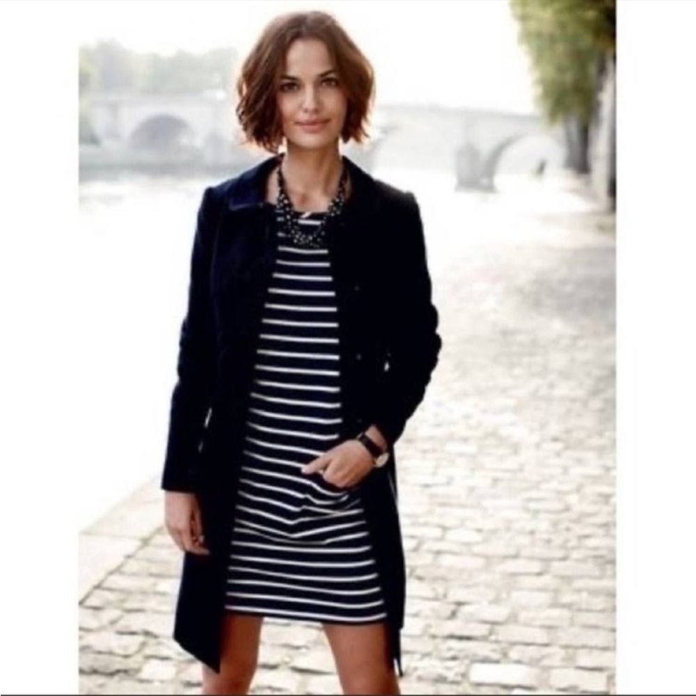 Boden Breton Navy Striped Tunic Pocket Dress